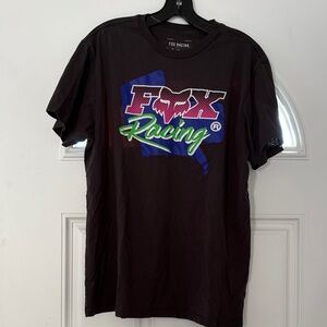 Fox Black Tee with Vibrant Graphic